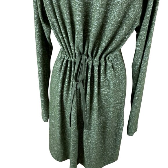 Cabi Green Long Sleeve Cowl Neck Drawstring Waist Sweater Dress Size Medium - Picture 5 of 7